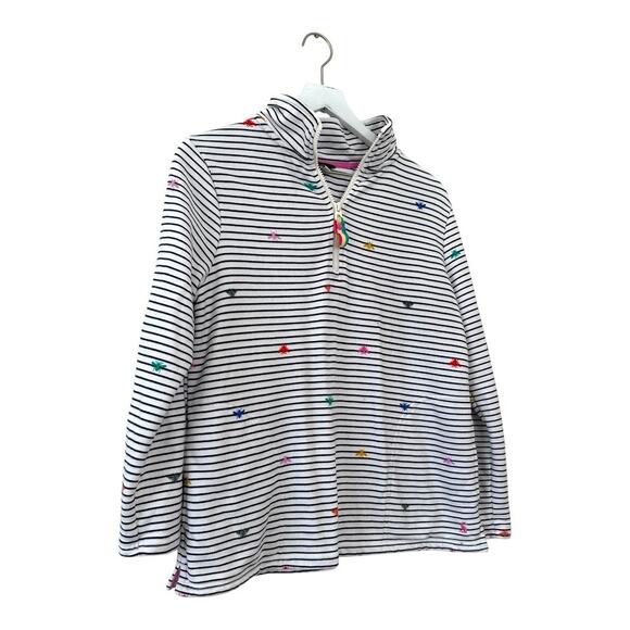 Joules Womens Pip Print Casual Half Zip Sweatshirt Rainbow Bee Stripe Size 8 - Picture 2 of 7